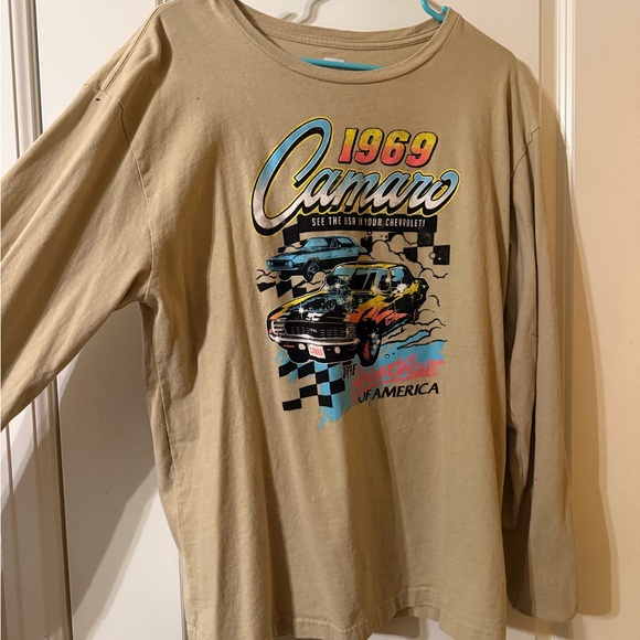Camaro Kids Tan Long Sleeve Shirt - Picture 1 of 2